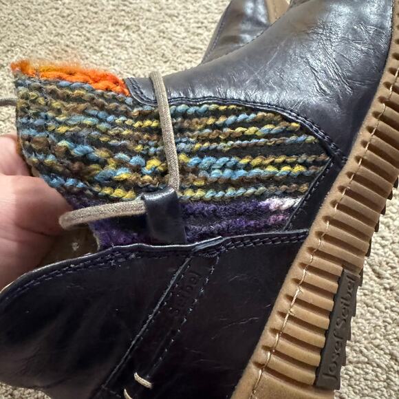 Josef Seibel Dark Navy Blue Leather Ankle Booties Size 37 / US Women's Size 6.5 - Picture 12 of 12